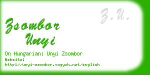zsombor unyi business card